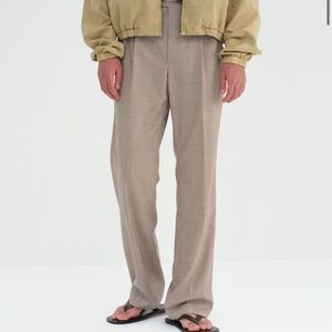 AURALEE Super Fine Tropical Wool Pants - Size 3 - Top Light Brown SS25 - MINT